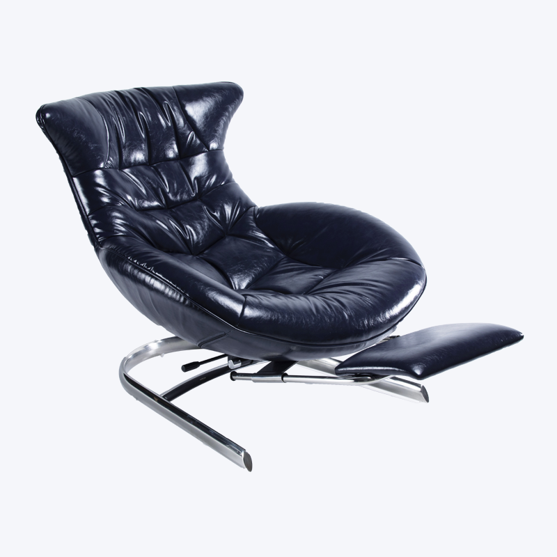 Designerski fotel wypoczynkowy z podnóżkiem MF-RLC-001