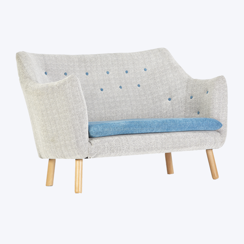 Designerski fotel wypoczynkowy na nóżkach drewnianych Sofa 2-osobowa GK88-2P